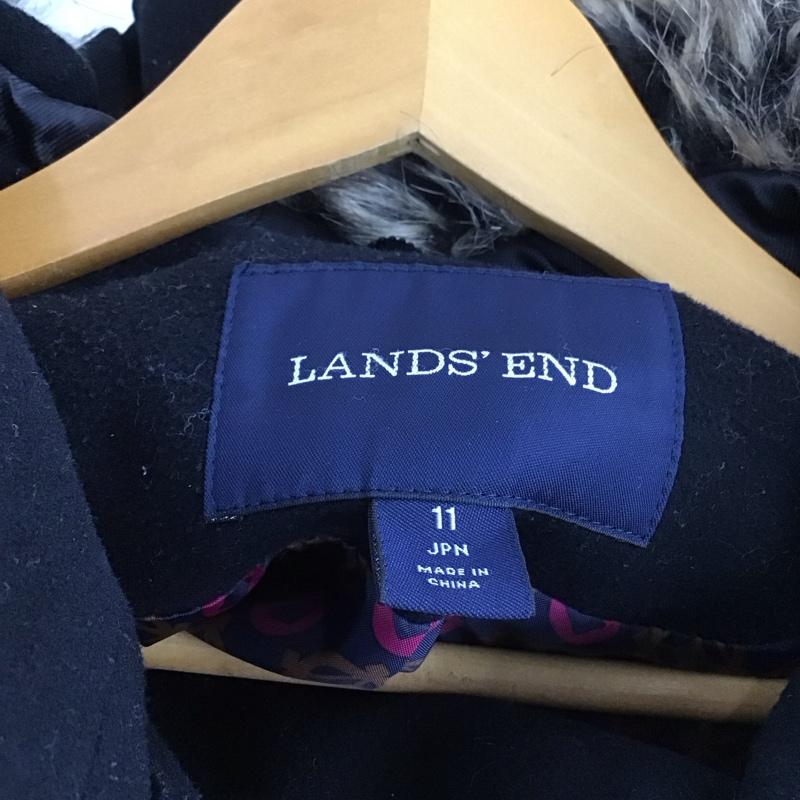 ランズエンド LANDS END コート コート一般 ロングコート ジャケット アウター 無地 紺 / ネイビー /  レディース USED 古着 中古 10149422