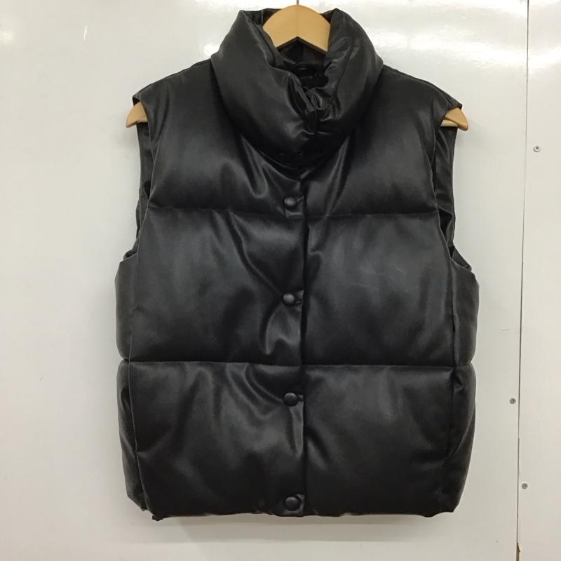 ザラ ZARA ベスト ベスト ダウンベスト ノースリーブ 前ボタン S 無地 黒 / ブラック /  レディース USED 古着 中古 10149423