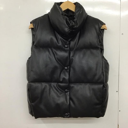 ザラ ZARA ベスト ベスト ダウンベスト ノースリーブ 前ボタン S 無地 黒 / ブラック /  レディース USED 古着 中古 10149423