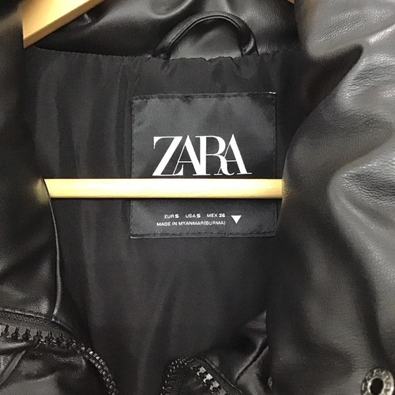 ザラ ZARA ベスト ベスト ダウンベスト ノースリーブ 前ボタン S 無地 黒 / ブラック /  レディース USED 古着 中古 10149423