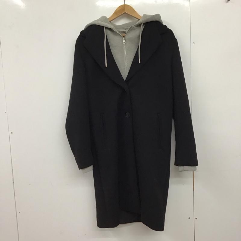 ザラ ZARA ジャケット、上着 ジャケット、ブレザー ロングジャケット アウター ドッキングジャケット M 無地 黒 / ブラック / X 灰 / グレー /  レディース USED 古着 中古 10149424