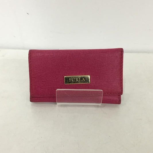 フルラ FURLA キーケース キーケース ロゴプレート 4連 ロゴ、文字 マゼンタ / マゼンタ / X 金 / ゴールド /  レディース USED 古着 中古 10149443