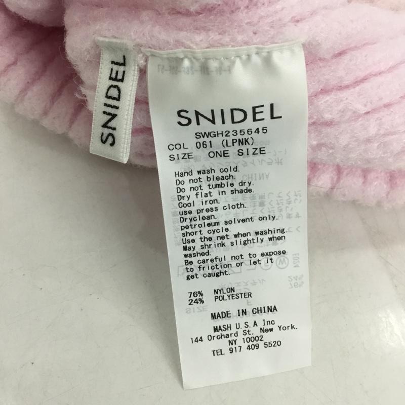 スナイデル SNIDEL 帽子 ニット帽 SWGH235645 ニットキャップ ONE SIZE 無地 桃 / ピンク /  レディース USED 古着 中古 10149446
