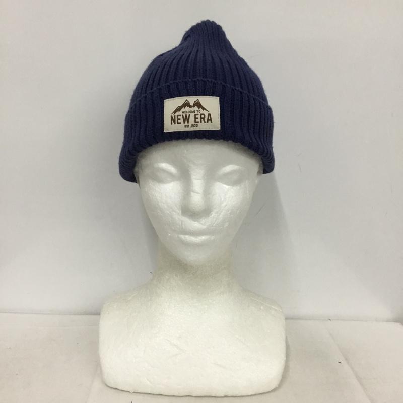 ニューエラ NEW ERA 帽子 ニット帽 ONE SIZE ロゴ、文字 紺 / ネイビー /  メンズ USED 古着 中古 10149447