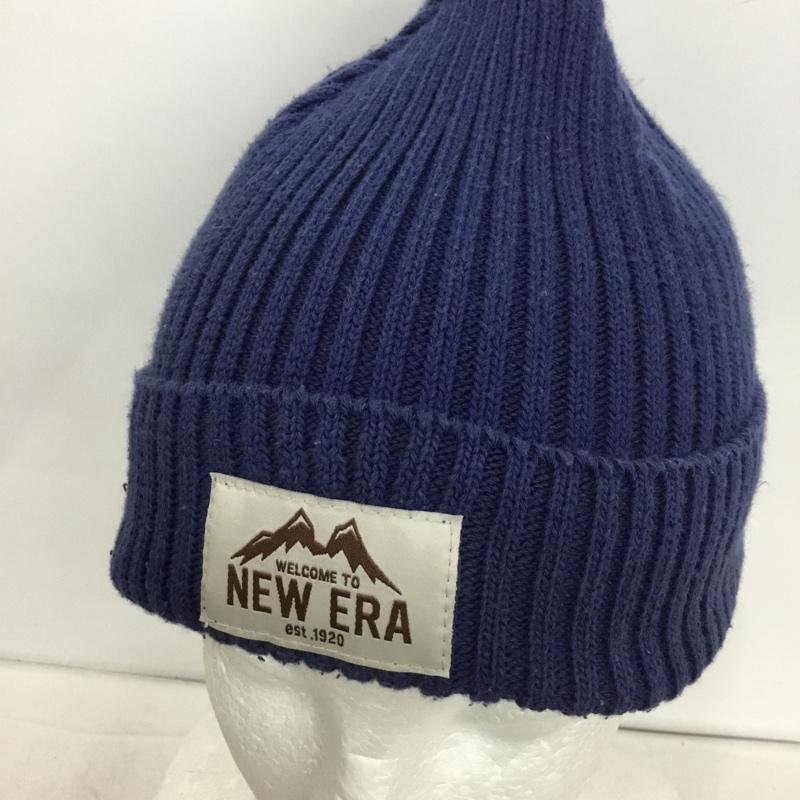 ニューエラ NEW ERA 帽子 ニット帽 ONE SIZE ロゴ、文字 紺 / ネイビー /  メンズ USED 古着 中古 10149447