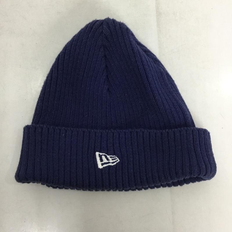 ニューエラ NEW ERA 帽子 ニット帽 ONE SIZE ロゴ、文字 紺 / ネイビー /  メンズ USED 古着 中古 10149447