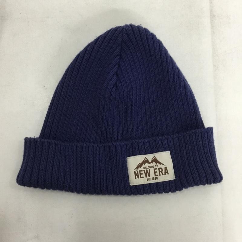ニューエラ NEW ERA 帽子 ニット帽 ONE SIZE ロゴ、文字 紺 / ネイビー /  メンズ USED 古着 中古 10149447