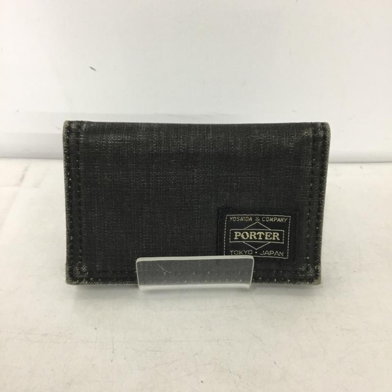 ポーター PORTER カードケース 名刺入れ ロゴ、文字 黒 / ブラック /  メンズ USED 古着 中古 10149460