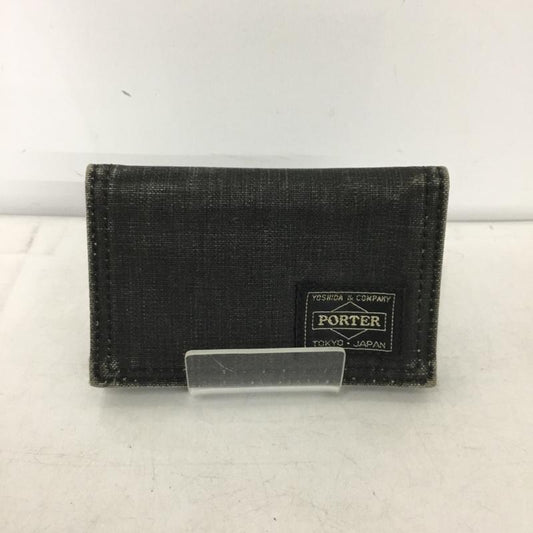 ポーター PORTER カードケース 名刺入れ ロゴ、文字 黒 / ブラック /  メンズ USED 古着 中古 10149460