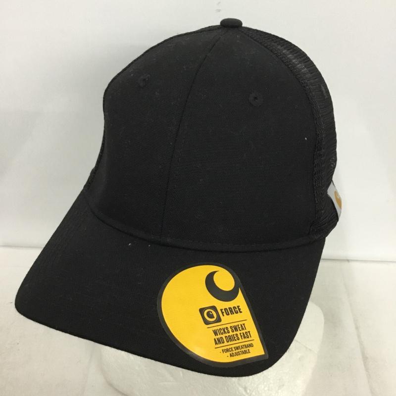 カーハート Carhartt 帽子 キャップ 103056 001 メッシュキャップ ロゴ、文字 黒 / ブラック /  メンズ USED 古着 中古 10149468