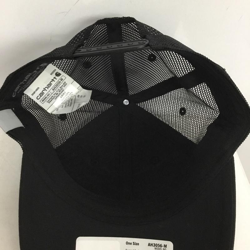 カーハート Carhartt 帽子 キャップ 103056 001 メッシュキャップ ロゴ、文字 黒 / ブラック /  メンズ USED 古着 中古 10149468