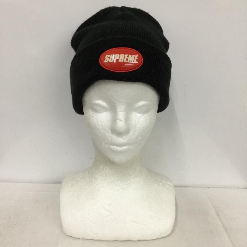シュプリーム Supreme 帽子 ニット帽 18SS Rubber Patch Beanie ロゴ、文字 黒 / ブラック /  メンズ USED 古着 中古 10149472