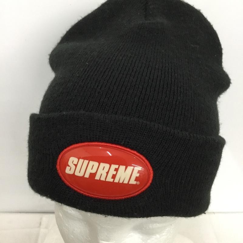 シュプリーム Supreme 帽子 ニット帽 18SS Rubber Patch Beanie ロゴ、文字 黒 / ブラック /  メンズ USED 古着 中古 10149472