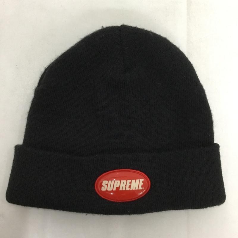 シュプリーム Supreme 帽子 ニット帽 18SS Rubber Patch Beanie ロゴ、文字 黒 / ブラック /  メンズ USED 古着 中古 10149472