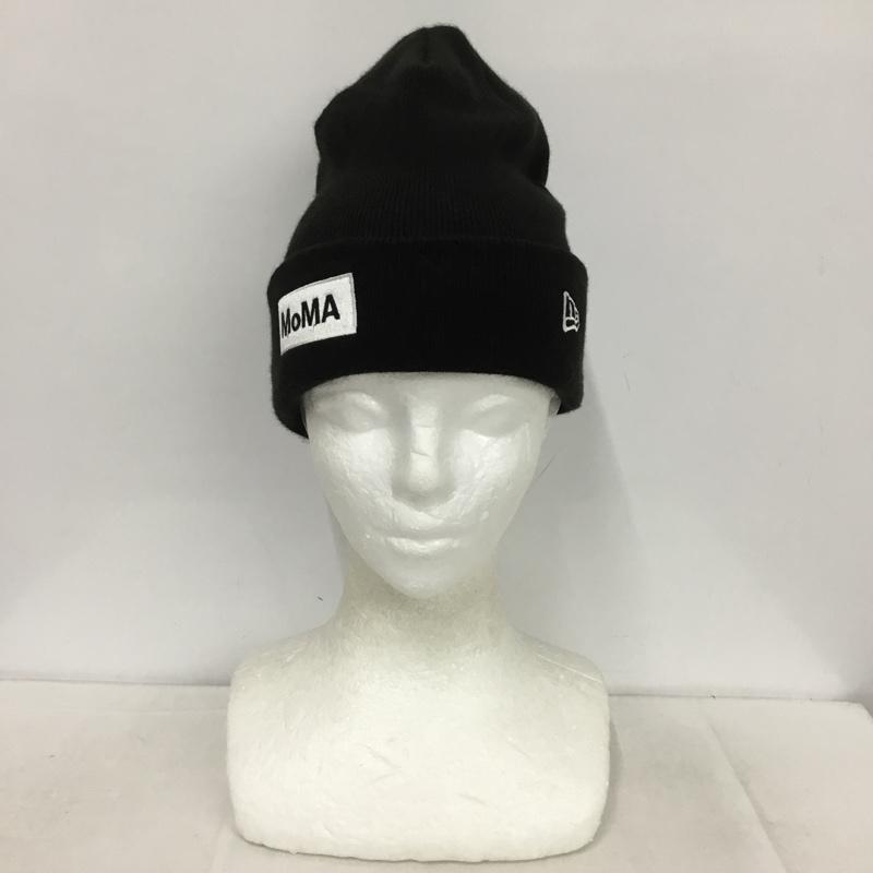 ニューエラ NEW ERA 帽子 ニット帽 MoMA ビーニー ロゴ、文字 黒 / ブラック /  メンズ USED 古着 中古 10149473
