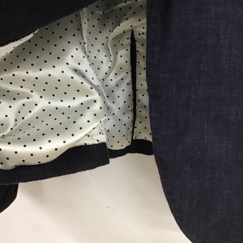 ザラベーシック ZARA BASIC ジャケット、上着 ジャケット、ブレザー 2753 031 401 テーラードジャケット リネンジャケット L 無地 紺 / ネイビー /  レディース USED 古着 中古 10149497