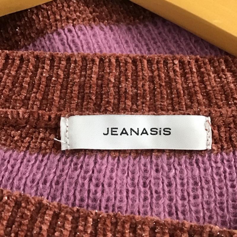 ジーナシス JEANASIS ニット、セーター 長袖 JS064387CF ショート丈 ラメ FREE 総柄 マルチカラー / マルチカラー /  レディース USED 古着 中古 10149500