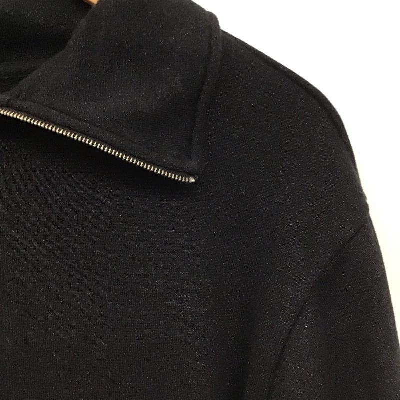 アズールバイマウジー AZUL BY MOUSSY トレーナー 長袖 250HSF80-133C ラメ裏毛ジップアップトップス ハーフジップ FREE 無地 黒 / ブラック /  レディース USED 古着 中古 10149505