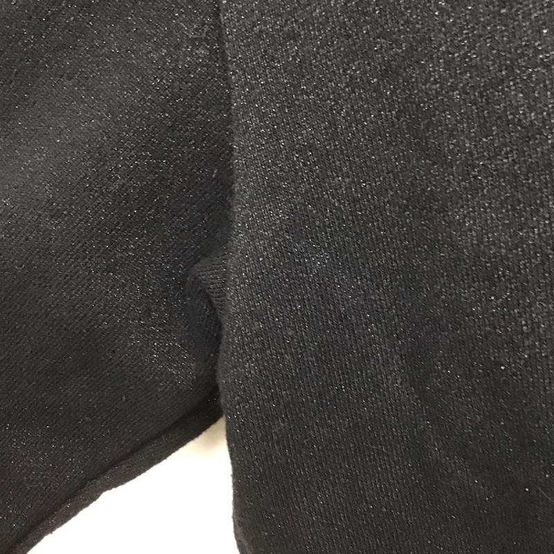 アズールバイマウジー AZUL BY MOUSSY トレーナー 長袖 250HSF80-133C ラメ裏毛ジップアップトップス ハーフジップ FREE 無地 黒 / ブラック /  レディース USED 古着 中古 10149505