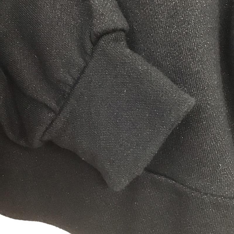 アズールバイマウジー AZUL BY MOUSSY トレーナー 長袖 250HSF80-133C ラメ裏毛ジップアップトップス ハーフジップ FREE 無地 黒 / ブラック /  レディース USED 古着 中古 10149505