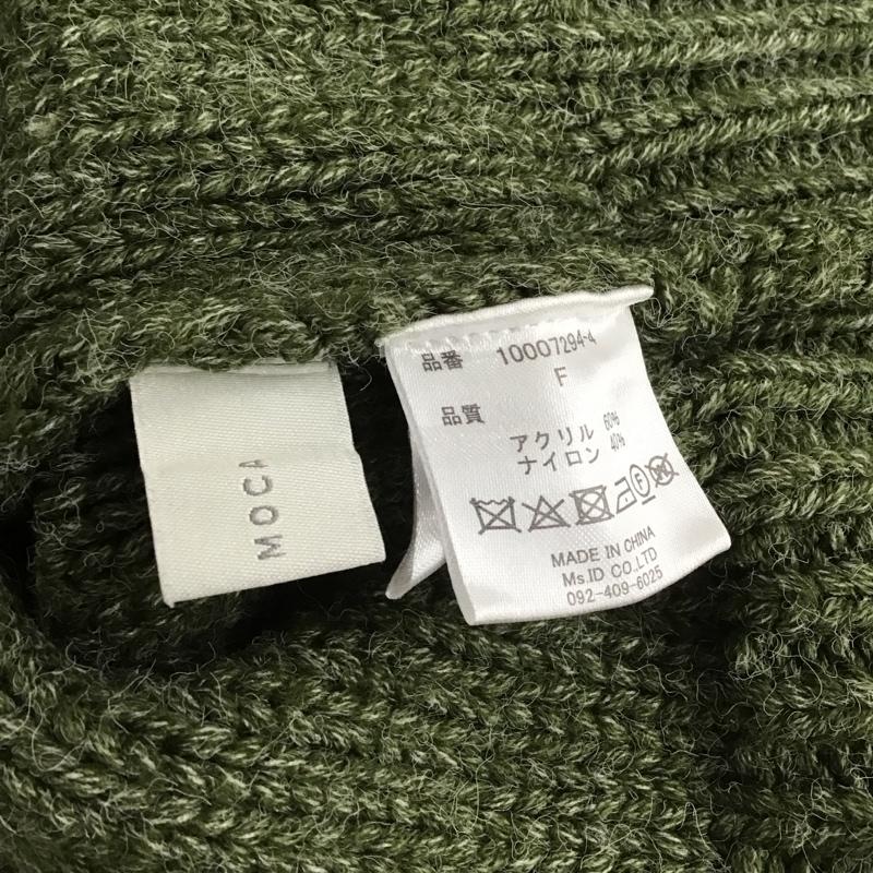 セレクトモカ select MOCA ニット、セーター 長袖 10007294-4 ヘリンボーンドルマンオーバーニット クルーネック FREE 無地 カーキ / カーキ /  レディース USED 古着 中古 10149506