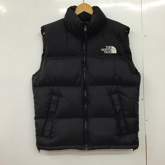 ザノースフェイス THE NORTH FACE ベスト ベスト nd92234 ヌプシジャケット ダウンジャケット アウター L ロゴ、文字 黒 / ブラック /  メンズ USED 古着 中古 10149508