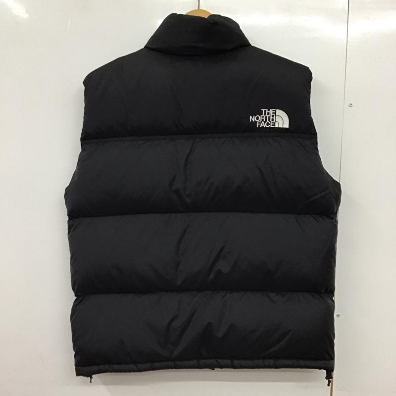 ザノースフェイス THE NORTH FACE ベスト ベスト nd92234 ヌプシジャケット ダウンジャケット アウター L ロゴ、文字 黒 / ブラック /  メンズ USED 古着 中古 10149508
