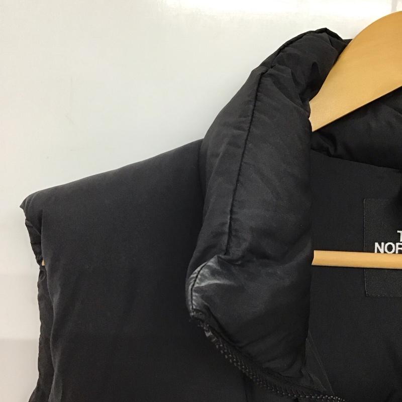 ザノースフェイス THE NORTH FACE ベスト ベスト nd92234 ヌプシジャケット ダウンジャケット アウター L ロゴ、文字 黒 / ブラック /  メンズ USED 古着 中古 10149508
