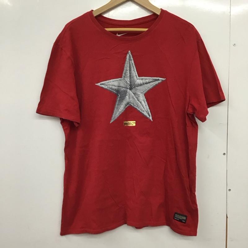 ナイキ NIKE Tシャツ 半袖 半袖カットソー プリントTシャツ クルーネックカットソー XXL プリント 赤 / レッド /  メンズ USED 古着 中古 10149513