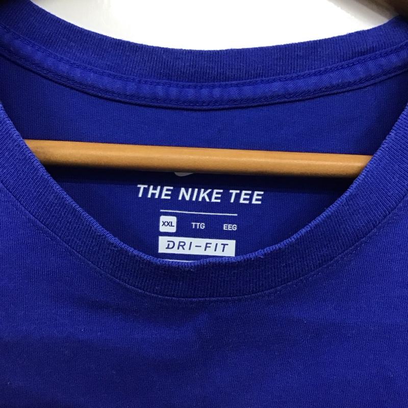 ナイキ NIKE Tシャツ 半袖 半袖カットソー プリントTシャツ クルーネックカットソー XXL プリント 青 / ブルー /  メンズ USED 古着 中古 10149514