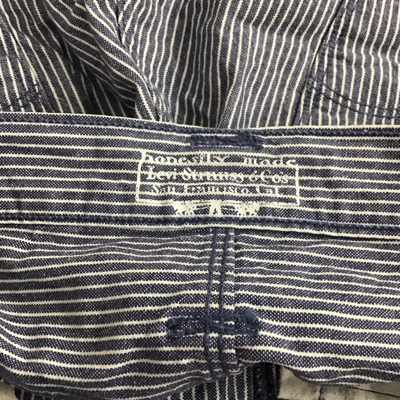 リーバイストラウスアンドコー Levi Strauss & co. パンツ ショートパンツ ショートパンツ ハーフパンツ カジュアルパンツ 32インチ ストライプ 白 / ホワイト / X 水色 / ライトブルー /  メンズ USED 古着 中古 10149521