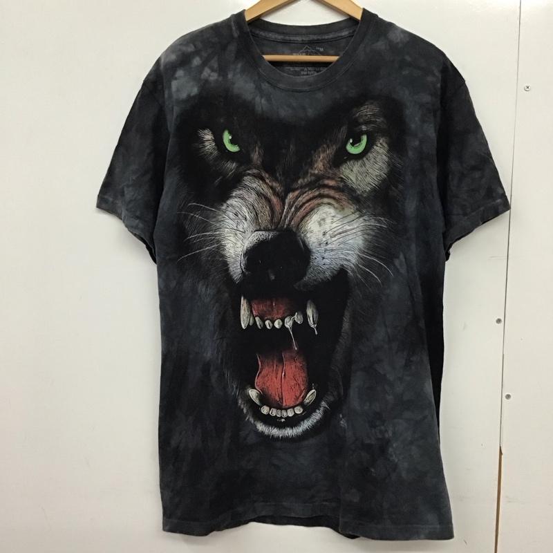 古着 USED Tシャツ 半袖 半袖カットソー プリントTシャツ クルーネックカットソー 古着 M プリント ダークグレー / ダークグレー /  メンズ USED 古着 中古 10149524