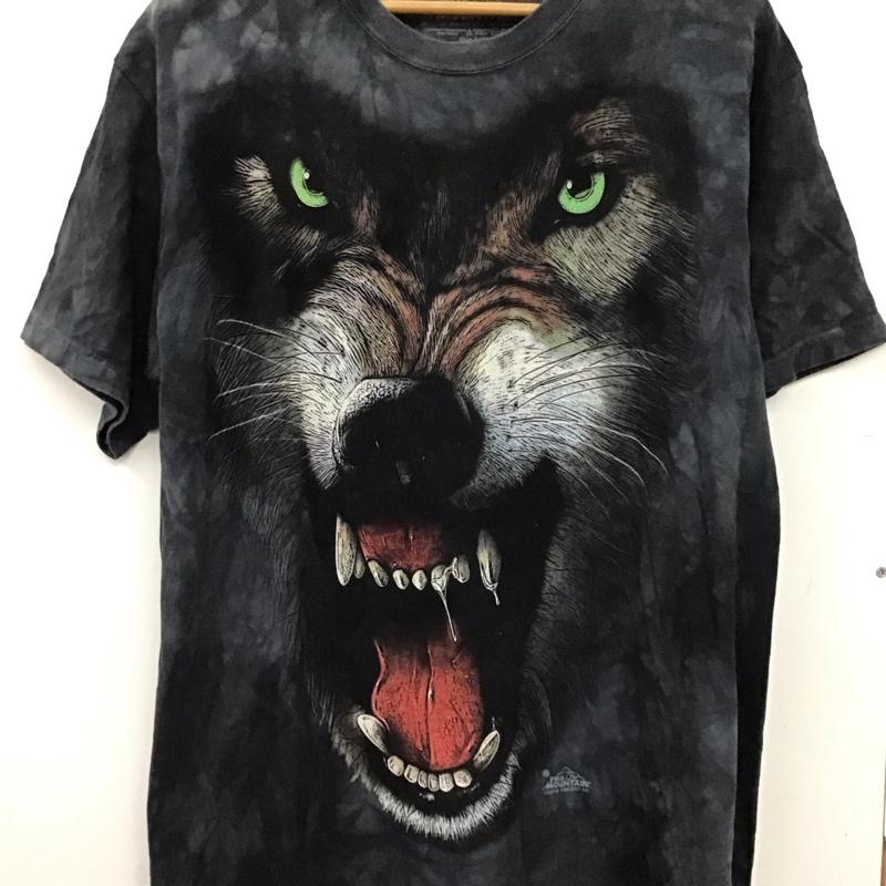 古着 USED Tシャツ 半袖 半袖カットソー プリントTシャツ クルーネックカットソー 古着 M プリント ダークグレー / ダークグレー /  メンズ USED 古着 中古 10149524