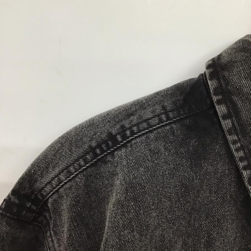 シュプリーム Supreme シャツ、ブラウス 長袖 ShearlingLinedDenimWorkShirt デニムシャツ L ロゴ、文字 ダークグレー / ダークグレー /  メンズ USED 古着 中古 10149547
