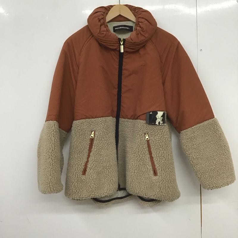 メルシーボークー mercibeaucoup, ジャケット、上着 ジャンパー、ブルゾン ジップアップジャケット ナイロンジャケット アウター S 無地 茶 / ブラウン / X ベージュ / ベージュ /  レディース USED 古着 中古 10149548