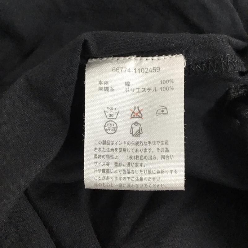 エヘカソポ ehka sopo ワンピース ひざ丈スカート 半袖ワンピース フレアスカート 刺繍 黒 / ブラック /  レディース USED 古着 中古 10149557