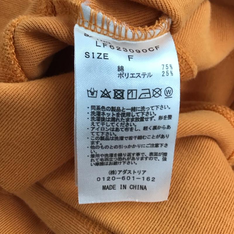 ローリーズファーム LOWRYS FARM カーディガン 長袖 長袖カーディガン 前ボタン スウェットカーディガン FREE 無地 橙 / オレンジ /  レディース USED 古着 中古 10149561