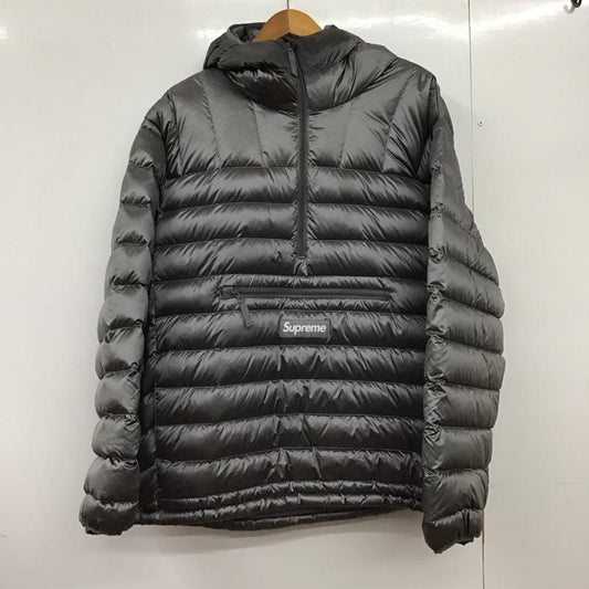 シュプリーム Supreme ジャケット、上着 ジャンパー、ブルゾン MicroDownHalfZipHoodedPullover ダウンジャケット アウター L ロゴ、文字 銀 / シルバー /  メンズ USED 古着 中古 10149574