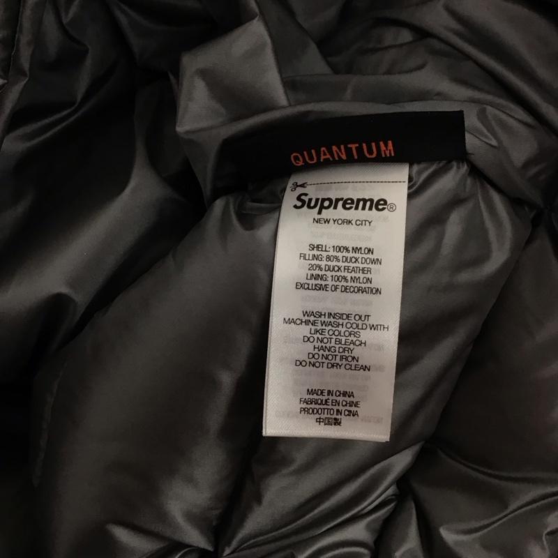 シュプリーム Supreme ジャケット、上着 ジャンパー、ブルゾン MicroDownHalfZipHoodedPullover ダウンジャケット アウター L ロゴ、文字 銀 / シルバー /  メンズ USED 古着 中古 10149574