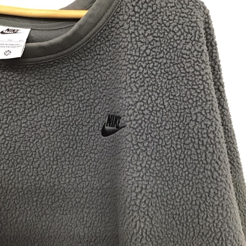 ナイキ NIKE トレーナー 長袖 fb8379-068 ナイキクラブシェルパWNTR LSクルー フリースプルオーバー XXL ロゴ、文字 灰 / グレー /  メンズ USED 古着 中古 10149576