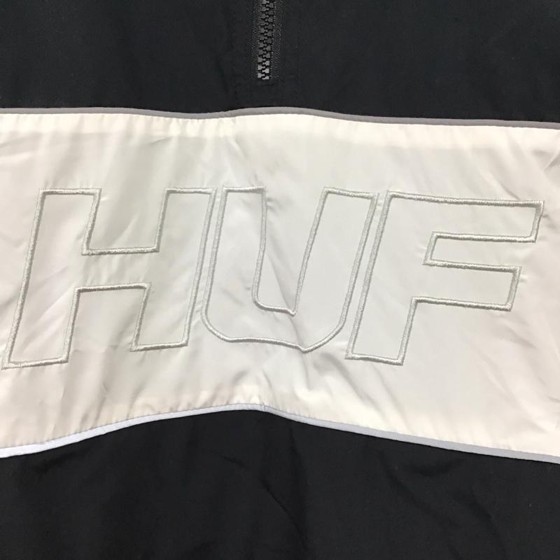 ハフ HUF ジャケット、上着 ジャンパー、ブルゾン ナイロンジャケット カジュアルジャケット アウター プルオーバー S ロゴ、文字 白 / ホワイト / X 黒 / ブラック /  メンズ USED 古着 中古 10149577