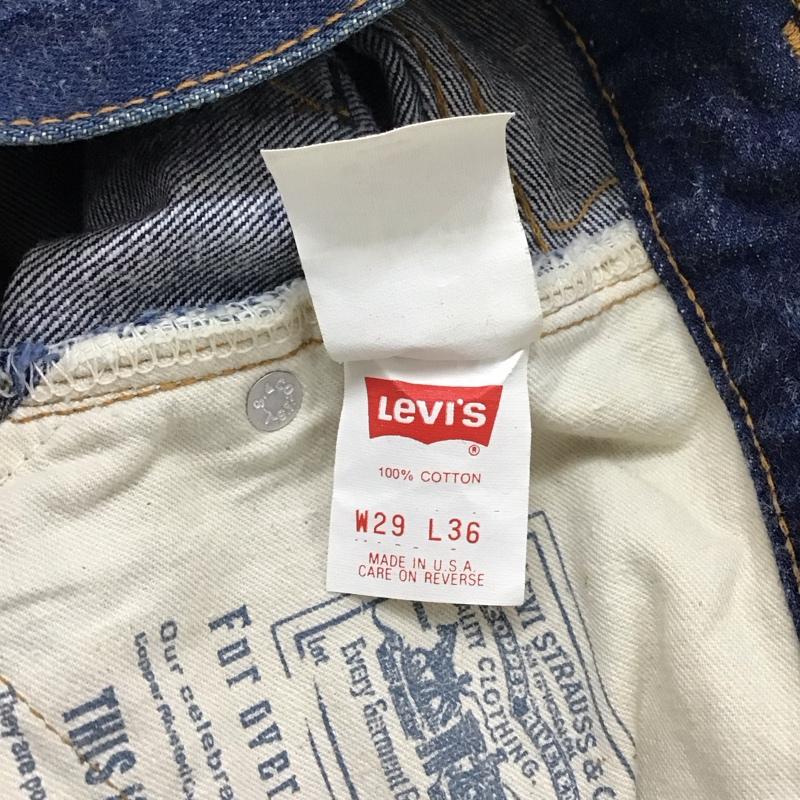 リーバイストラウスアンドコー Levi Strauss & co. パンツ デニム、ジーンズ デニムパンツ スリムパンツ カジュアルパンツ 90s 110周年 usa製 赤耳 29インチ 無地 インディゴ / インディゴ /  メンズ USED 古着 中古 10149584