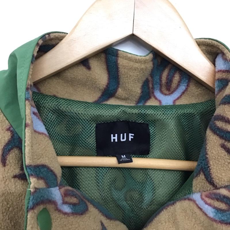 ハフ HUF ジャケット、上着 ジャンパー、ブルゾン フリースジャケット フロントボタン アウター ノーカラージャケット M プリント マルチカラー / マルチカラー /  メンズ USED 古着 中古 10149586