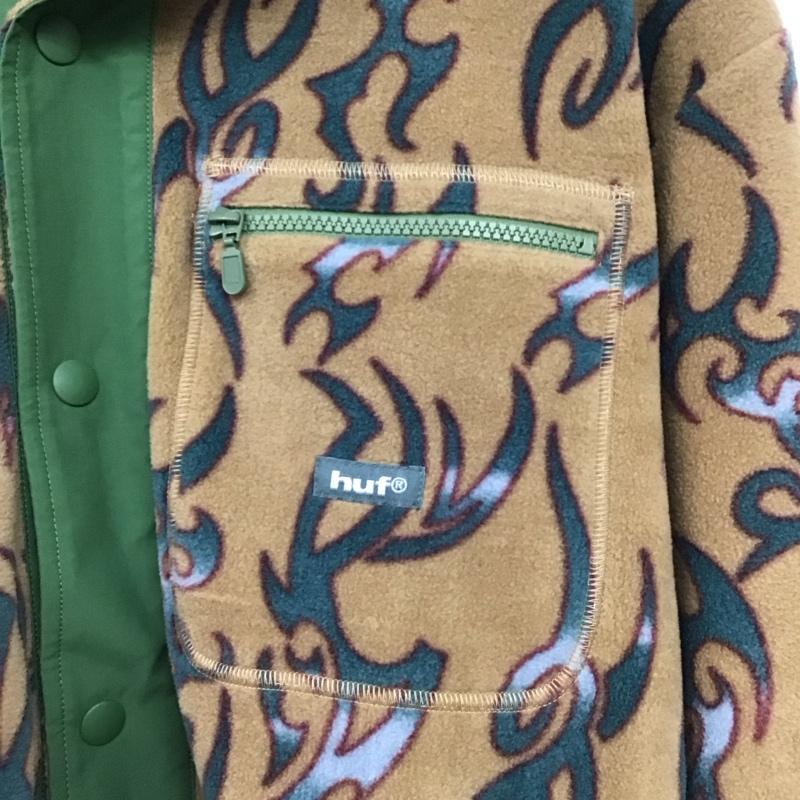 ハフ HUF ジャケット、上着 ジャンパー、ブルゾン フリースジャケット フロントボタン アウター ノーカラージャケット M プリント マルチカラー / マルチカラー /  メンズ USED 古着 中古 10149586