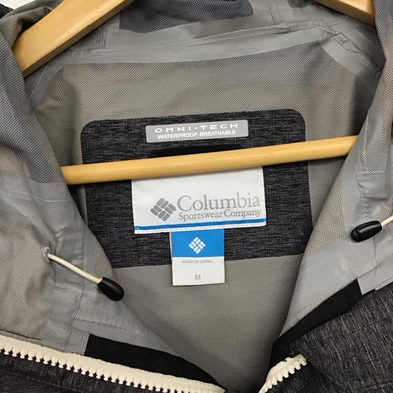 コロンビア Columbia ジャケット、上着 ジャンパー、ブルゾン ジップアップジャケット ナイロンジャケットパーカー アウター M ロゴ、文字 灰 / グレー /  メンズ USED 古着 中古 10149607