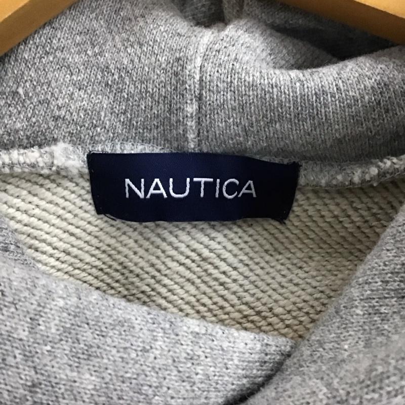ノーティカ NAUTICA パーカー 長袖 長袖パーカー プルオーバーパーカー スウェット L ロゴ、文字 灰 / グレー /  メンズ USED 古着 中古 10149610