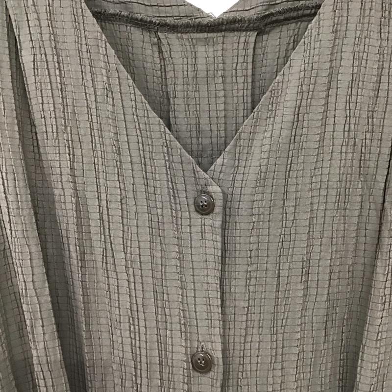 アズールバイマウジー AZUL BY MOUSSY ワンピース ロングスカート 250eab33-145f 2WAYGILLETONEPIECE フロントボタン S ストライプ カーキ / カーキ /  レディース USED 古着 中古 10149626