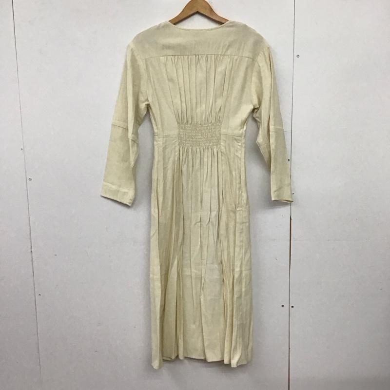 マウジー MOUSSY ワンピース ロングスカート 010ds530-2290 TUCKWAIST LS SHIRTドレス 1 無地 アイボリー / アイボリー /  レディース USED 古着 中古 10149629