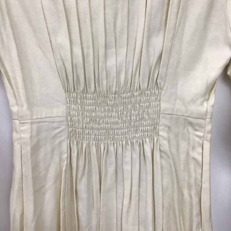 マウジー MOUSSY ワンピース ロングスカート 010ds530-2290 TUCKWAIST LS SHIRTドレス 1 無地 アイボリー / アイボリー /  レディース USED 古着 中古 10149629