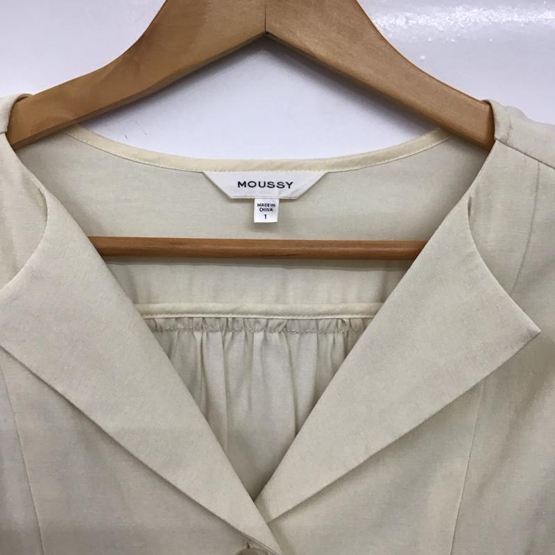 マウジー MOUSSY ワンピース ロングスカート 010ds530-2290 TUCKWAIST LS SHIRTドレス 1 無地 アイボリー / アイボリー /  レディース USED 古着 中古 10149629
